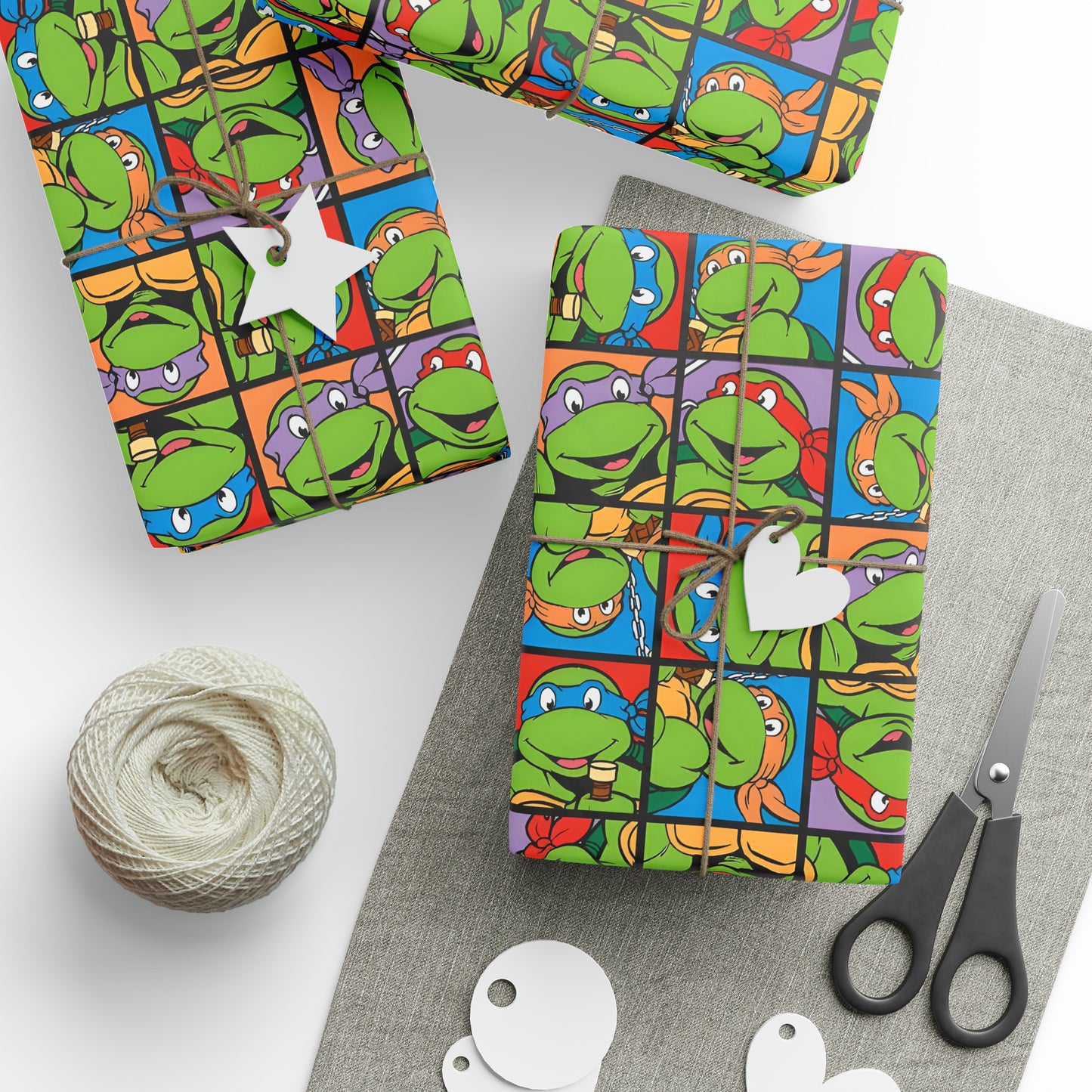 TMNT Turtle Toon Montage Gift Wrapping Paper