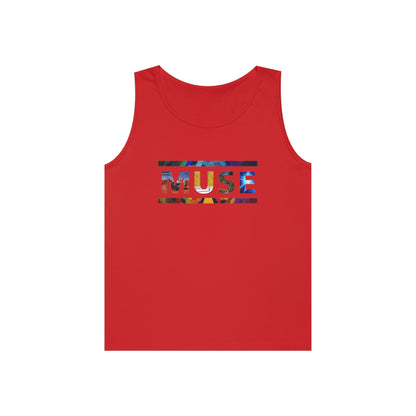 Muse Album Art Letters Unisex Heavy Cotton Tank Top