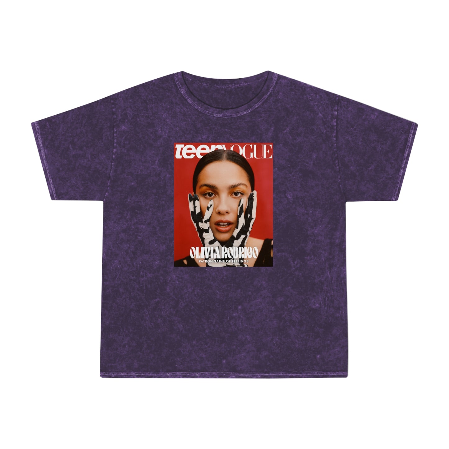 Olivia Rodrigo Teen Vogue Magazine Cover Unisex Mineral Wash Vintage Tee Shirt