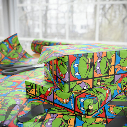 TMNT Turtle Toon Montage Gift Wrapping Paper