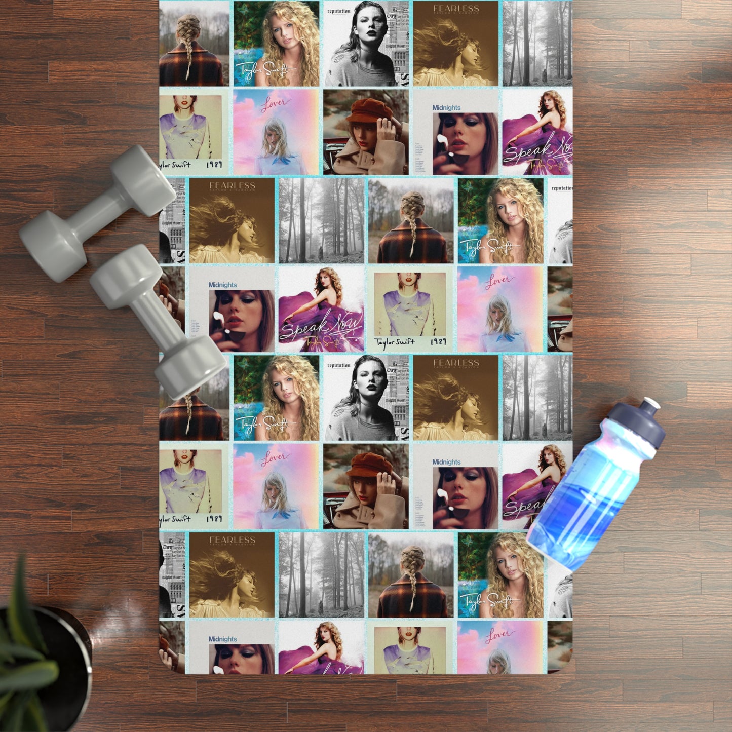 Taylor Swift Album Art Collage Pattern Rubber Yoga Mat