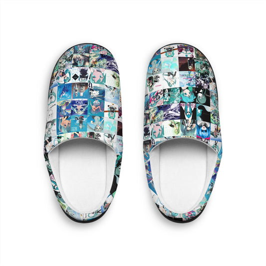 Hatsune Miku Album Cover Collage Women's Indoor Slippers