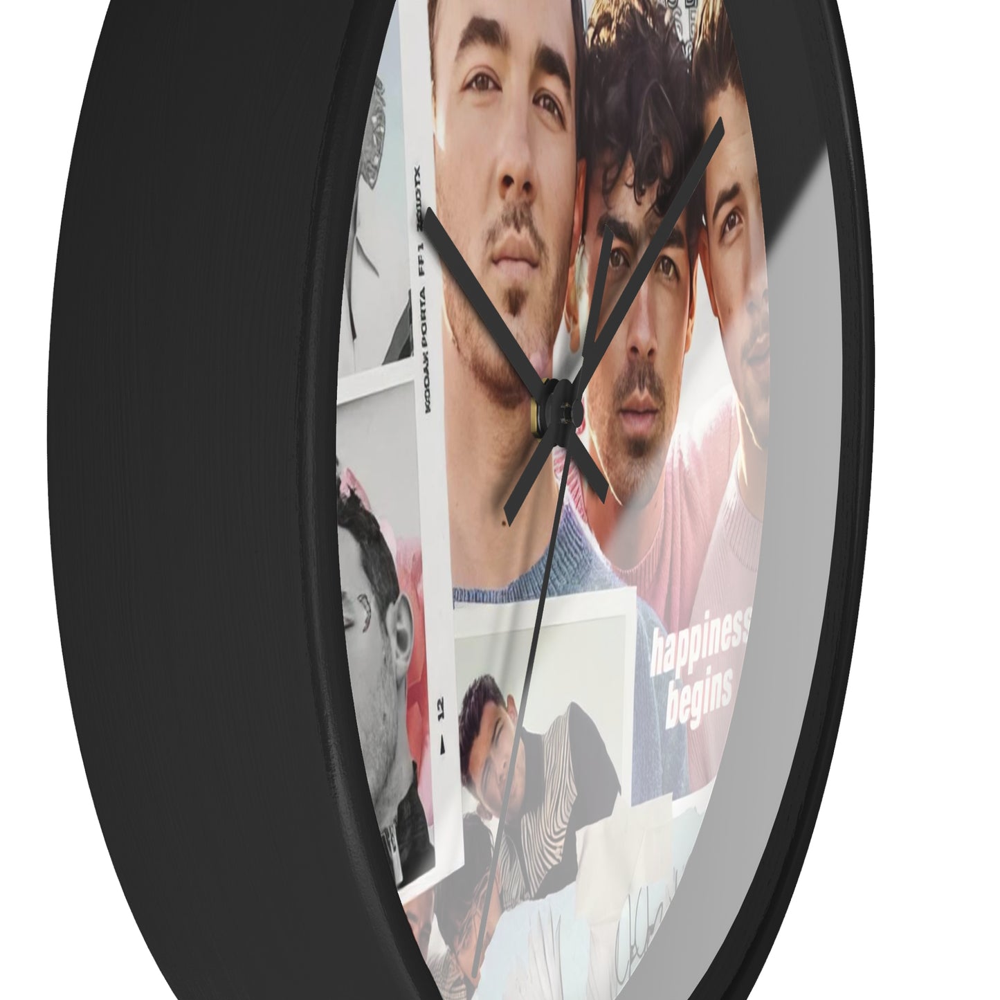 Jonas Brother Happiness Begins Collage Round Wall Clock