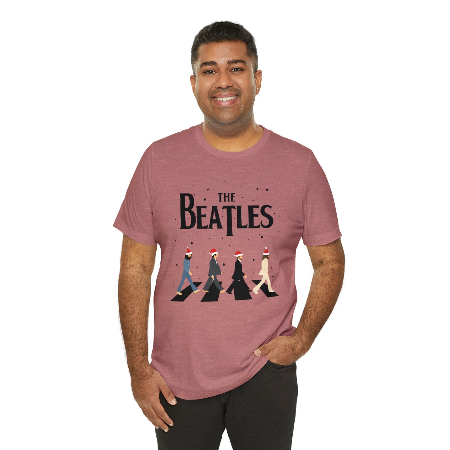 The Beatles Abbey Road Santas Unisex Jersey Short Sleeve Tee Shirt