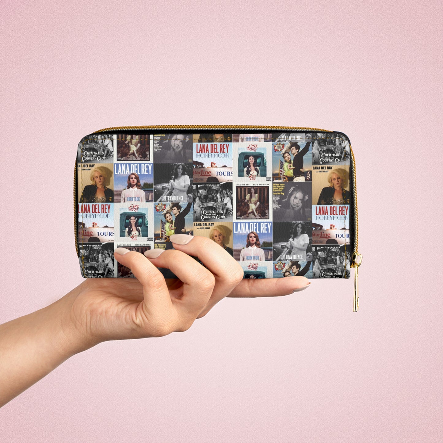 Lana Del Rey Album Cover Collage Zipper Wallet