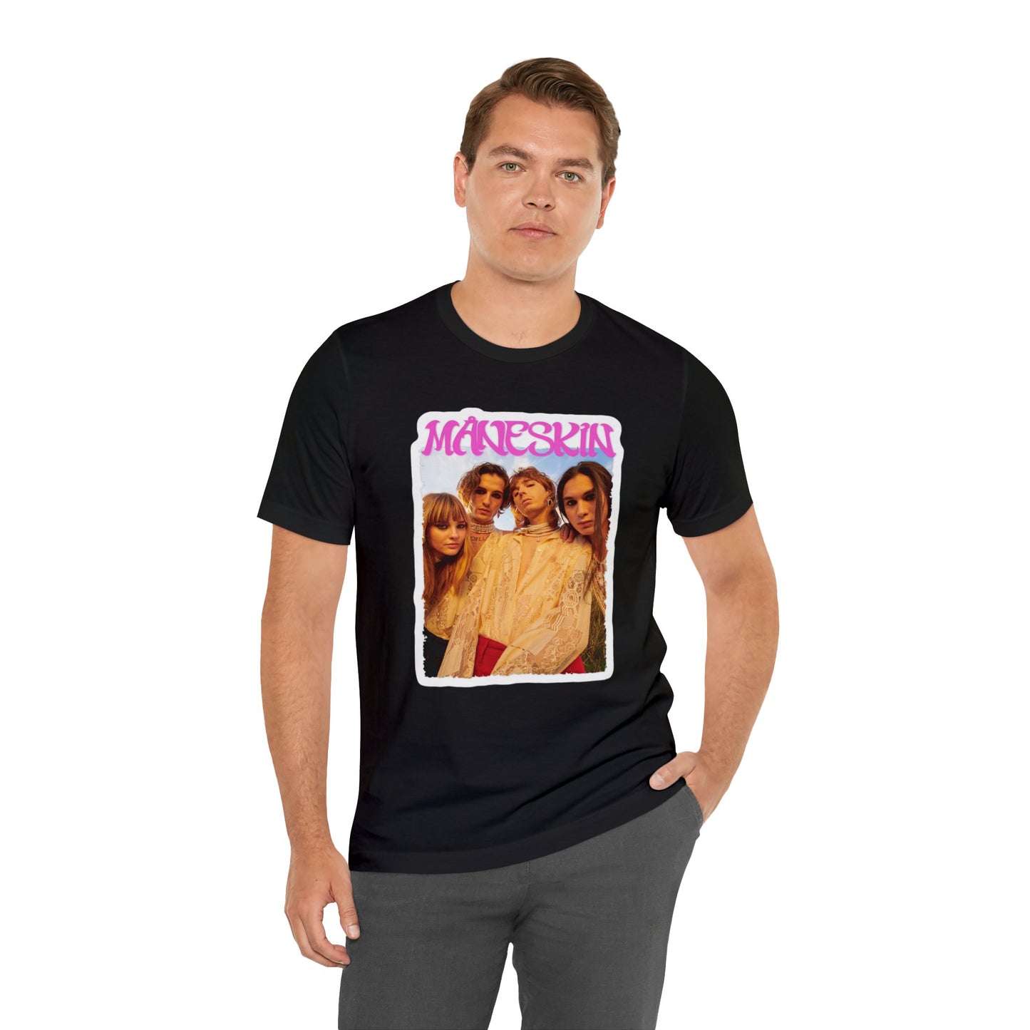 Måneskin Group Photo Unisex Jersey Short Sleeve Tee Shirt