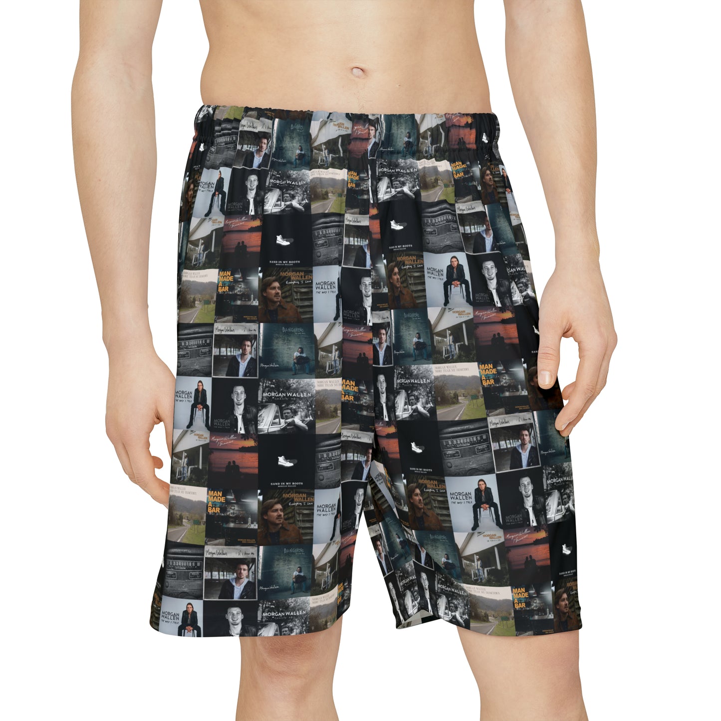 Morgan Wallen Album Cover Collage Men’s Sports Shorts