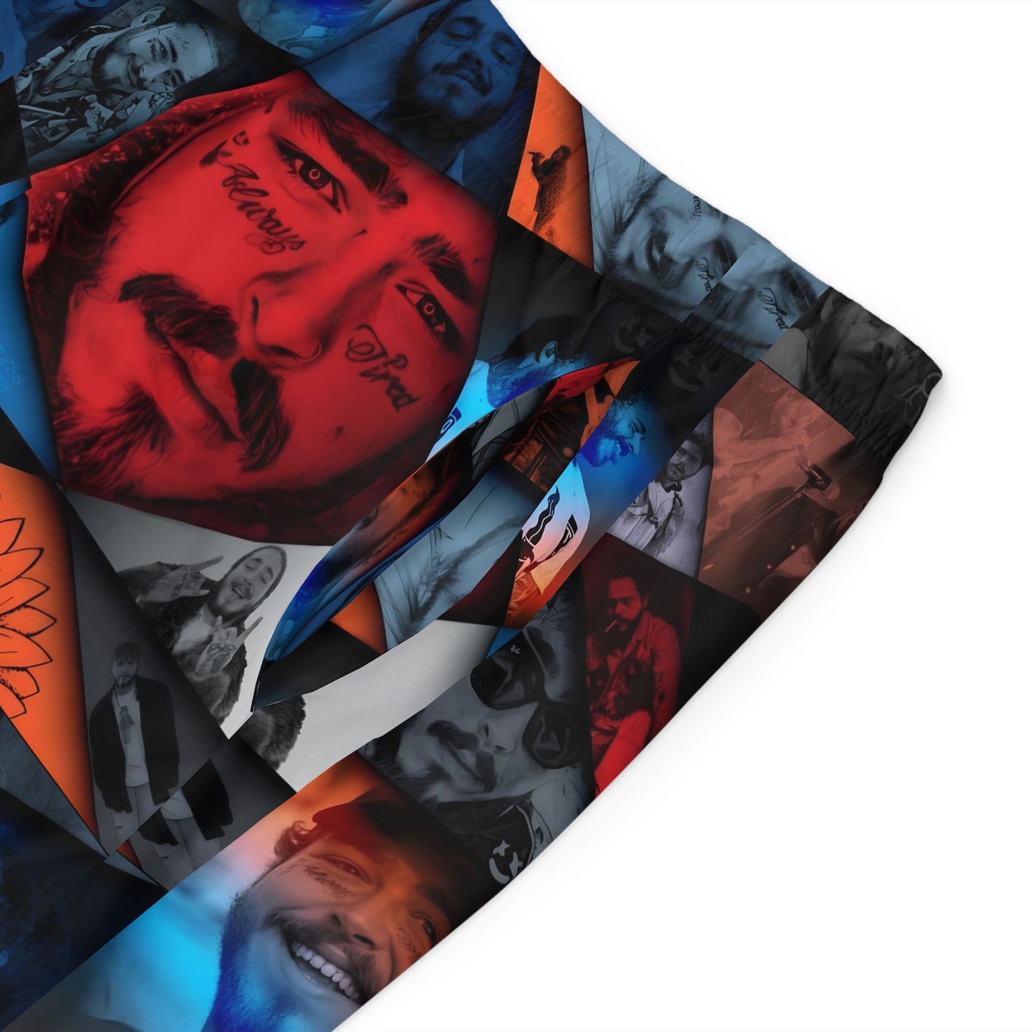 Post Malone Crystal Portraits Collage Men's Board Shorts