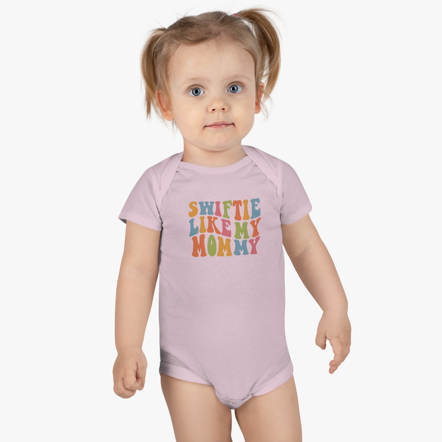 Taylor Swift Swiftie Like My Mommy Baby Short Sleeve Onesie