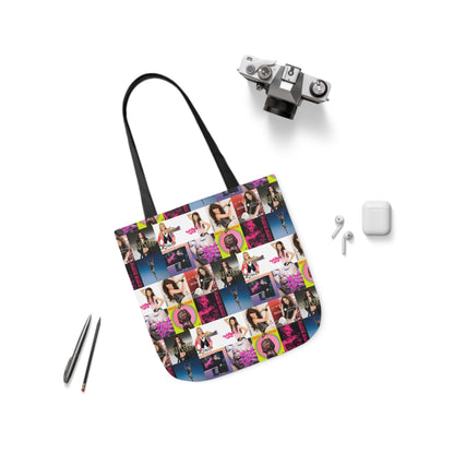 Miley Cyrus Album Cover Collage Polyester Canvas Tote Bag