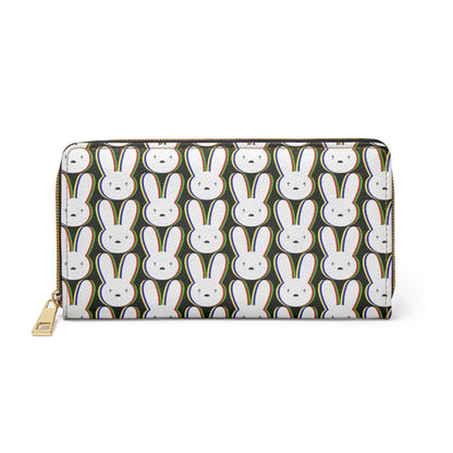 Bad Bunny Logo Pattern Zipper Wallet