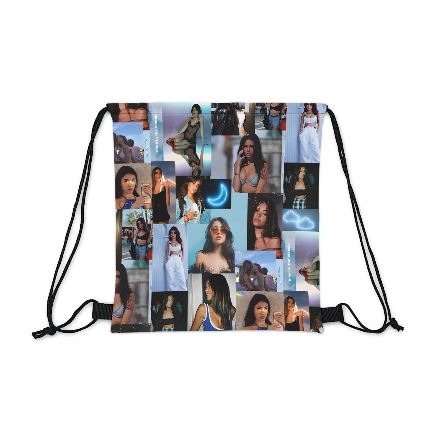 Madison Beer Mind In The Clouds Collage Outdoor Drawstring Bag