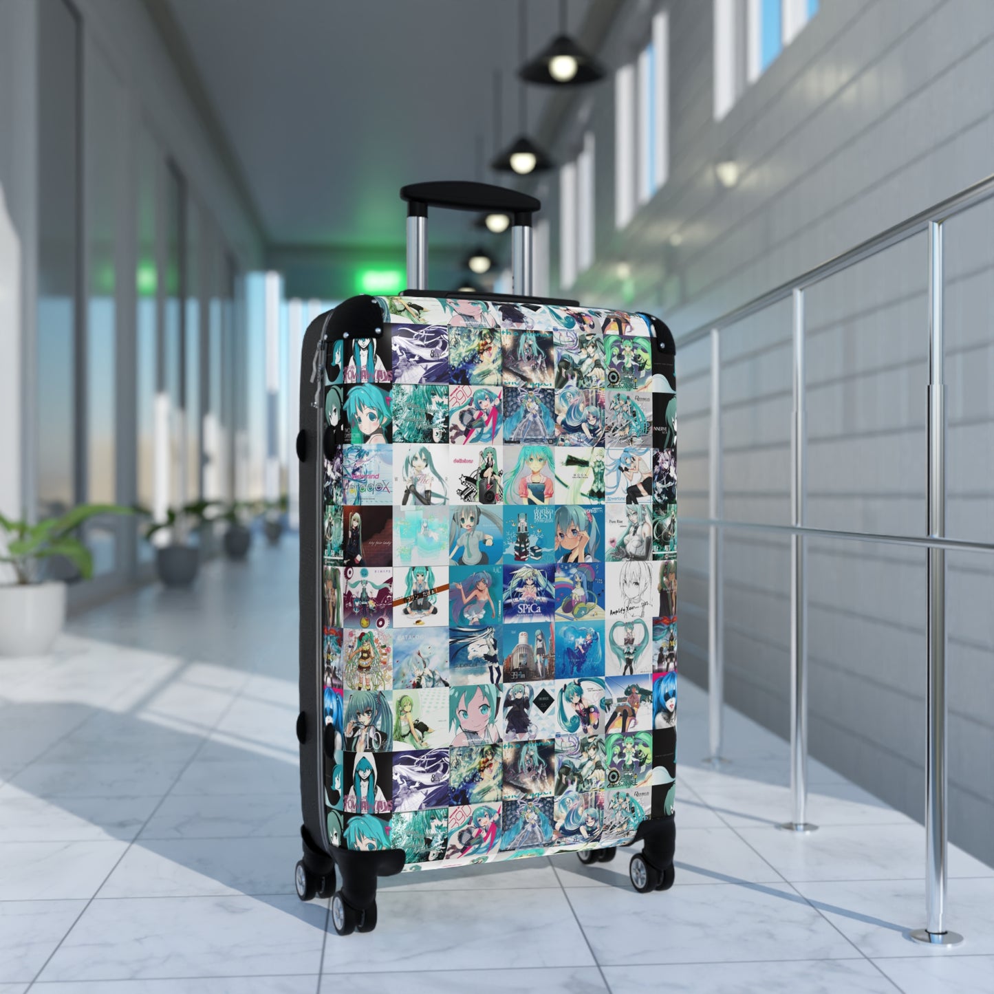 Hatsune Miku Album Cover Collage Suitcase