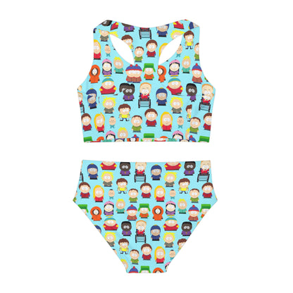 South Park School Kids Ensemble Girls Two Piece Swimsuit