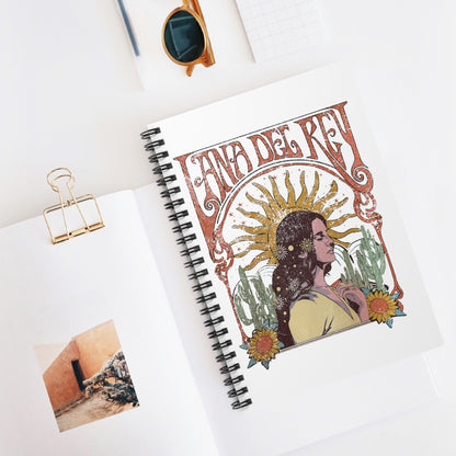 Lana Del Rey Vintage Artwork Ruled Line Spiral Notebook