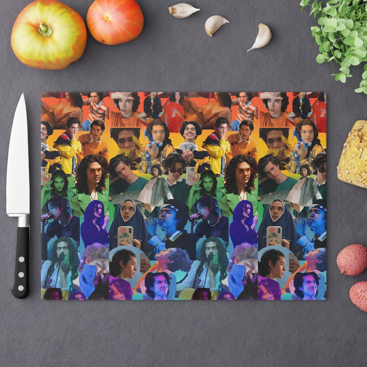 Conan Grey Rainbow Photo Collage Cutting Board