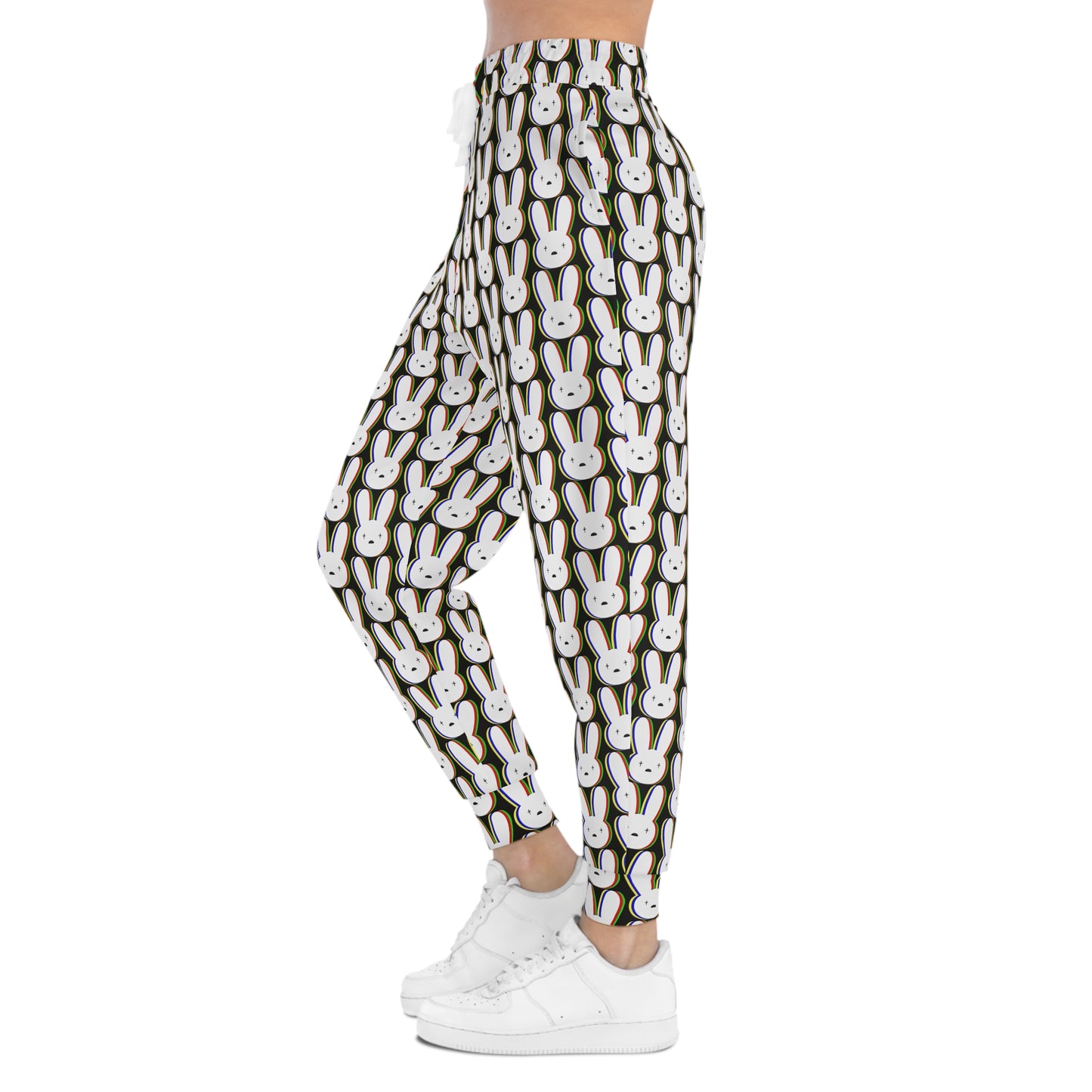 Bad Bunny Logo Pattern Athletic Jogger Sweatpants