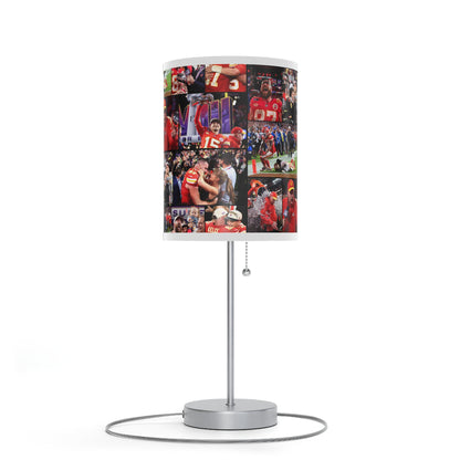 Kansas City Chiefs Superbowl LVIII Championship Victory Collage Lamp on a Stand