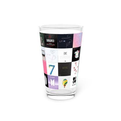 BTS Album Cover Art Collage Pint Glass