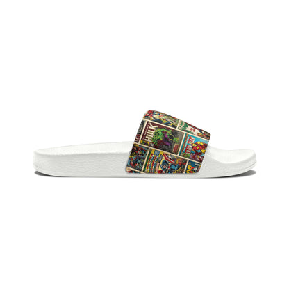 Marvel Comic Book Cover Collage Women's Slide Sandals