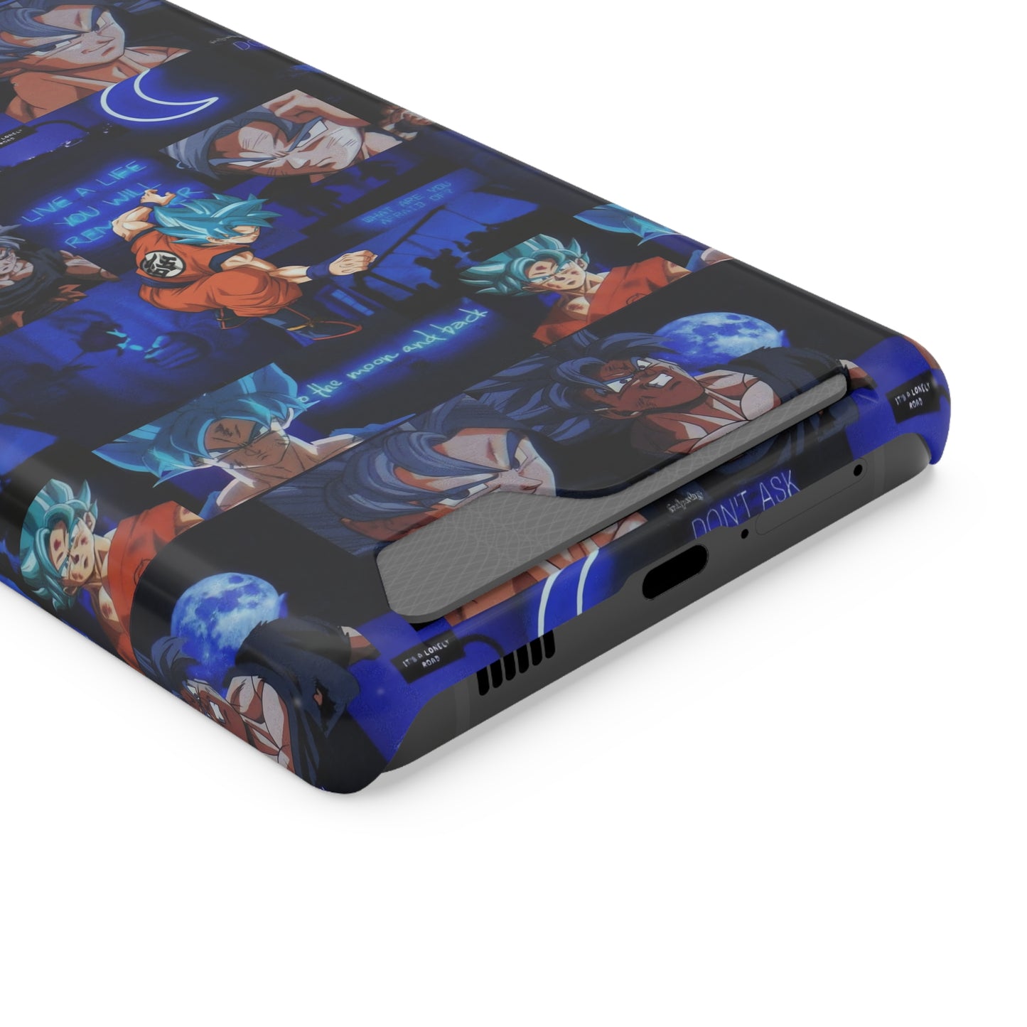 Dragon Ball Z Saiyan Moonlight Collage Phone Case With Card Holder