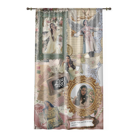 Lana Del Rey Victorian Collage Window Curtain