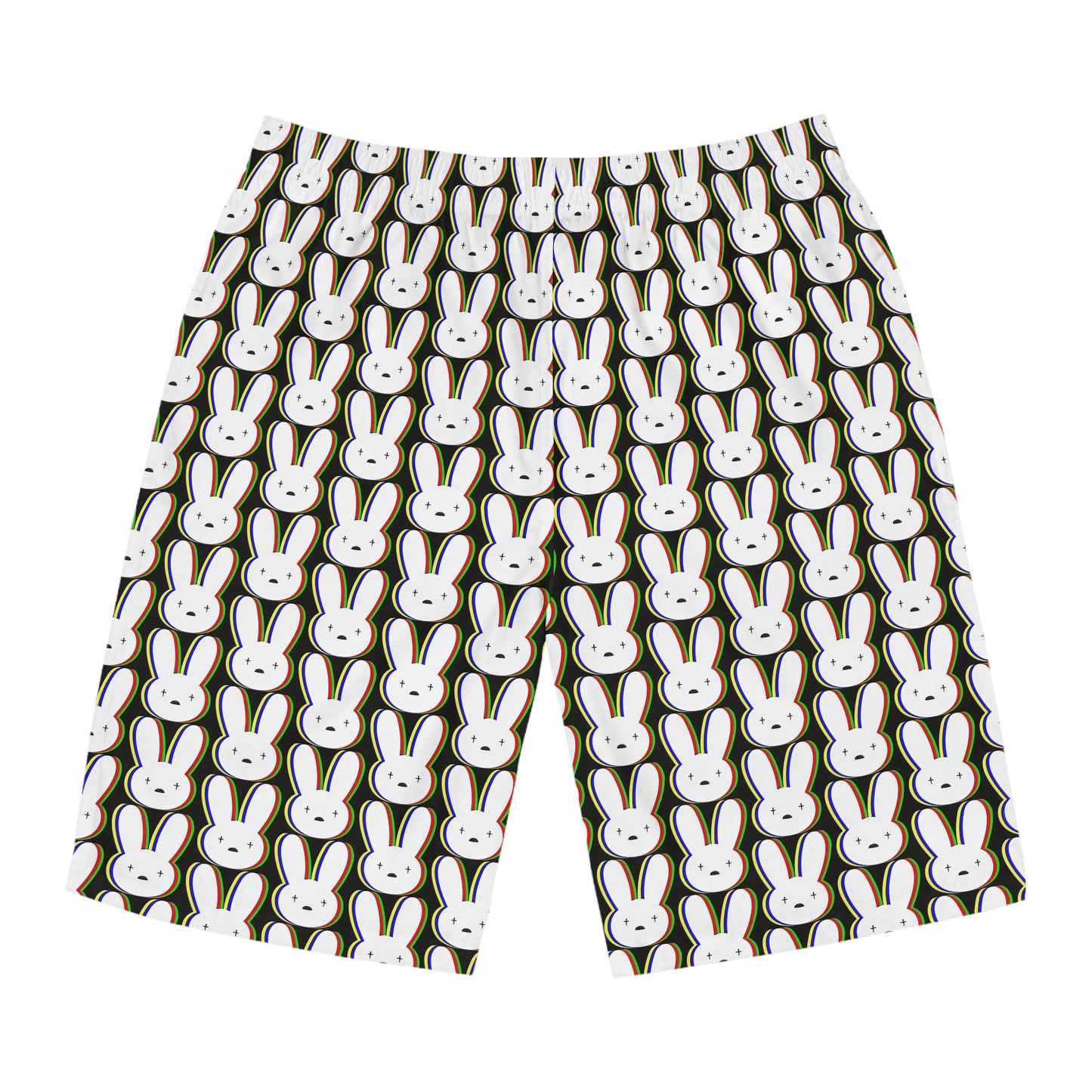 Bad Bunny Logo Pattern Men's Board Shorts