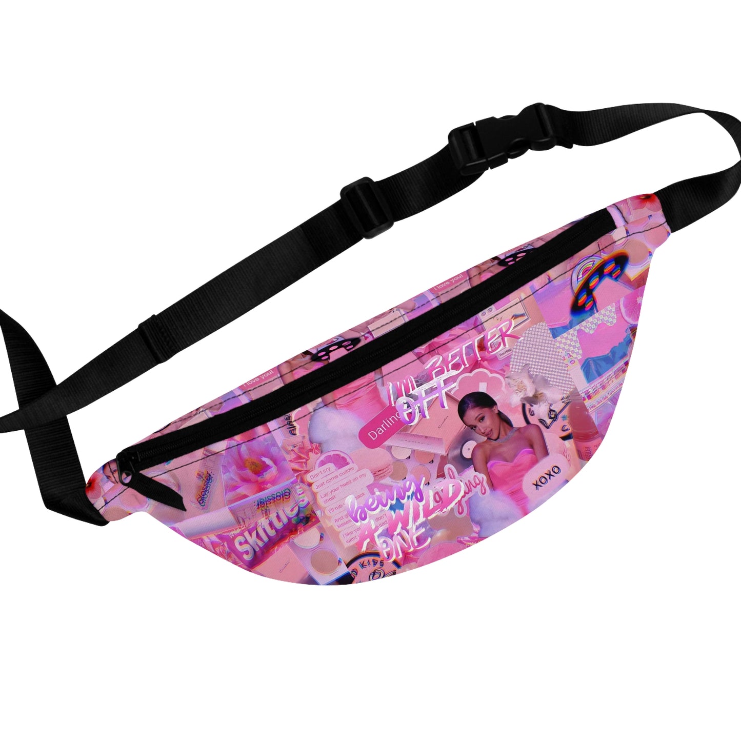 Ariana Grande Purple Vibes Collage Fanny Pack