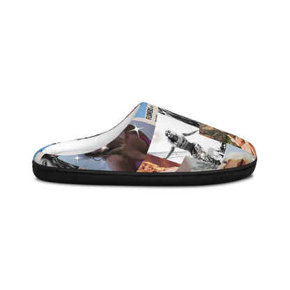 Miley Cyrus Flowers Photo Collage Women's Indoor Slippers