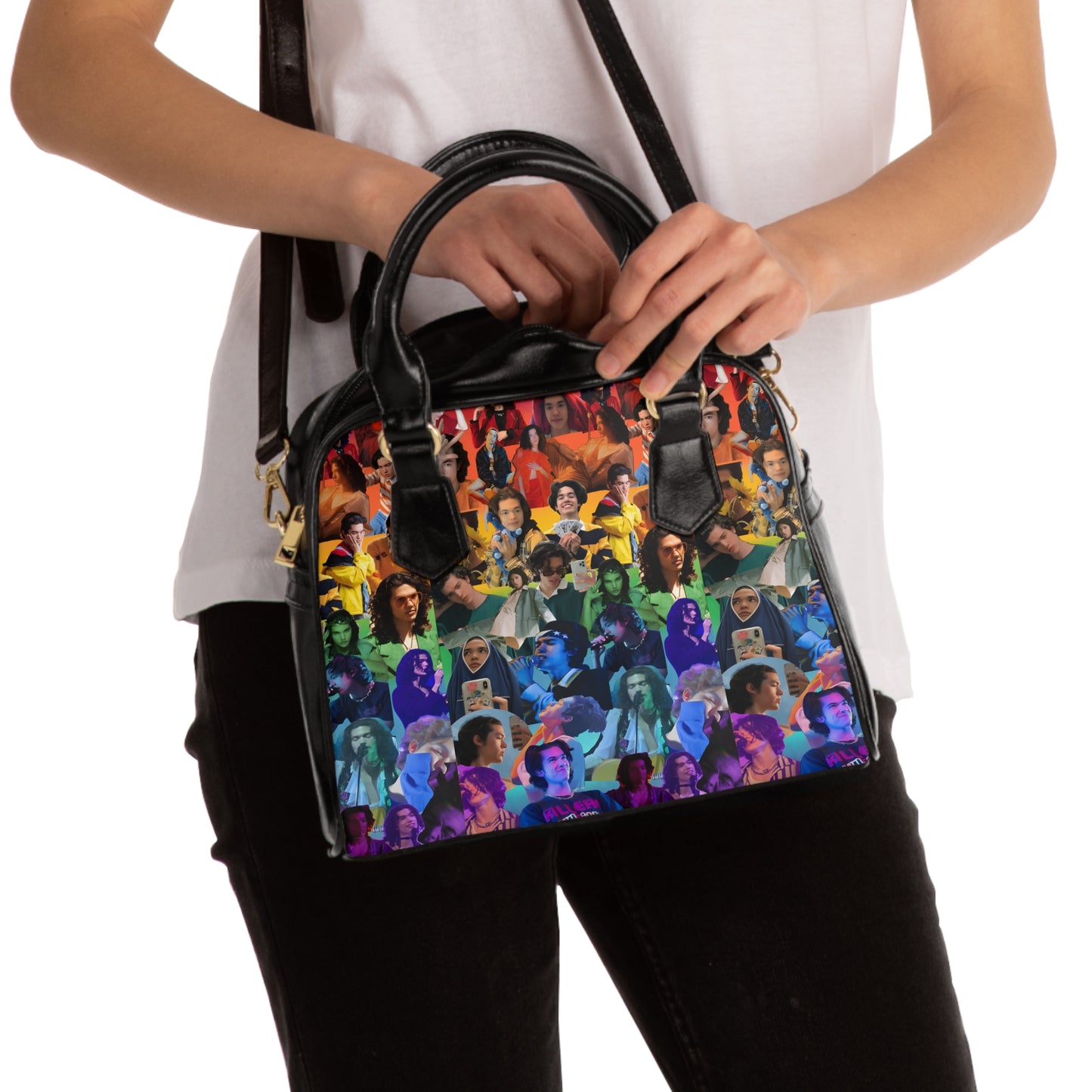 Conan Grey Rainbow Photo Collage Shoulder Handbag