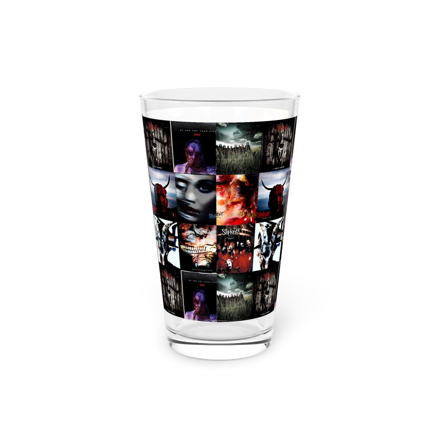 Slipknot Album Art Collage Pint Glass