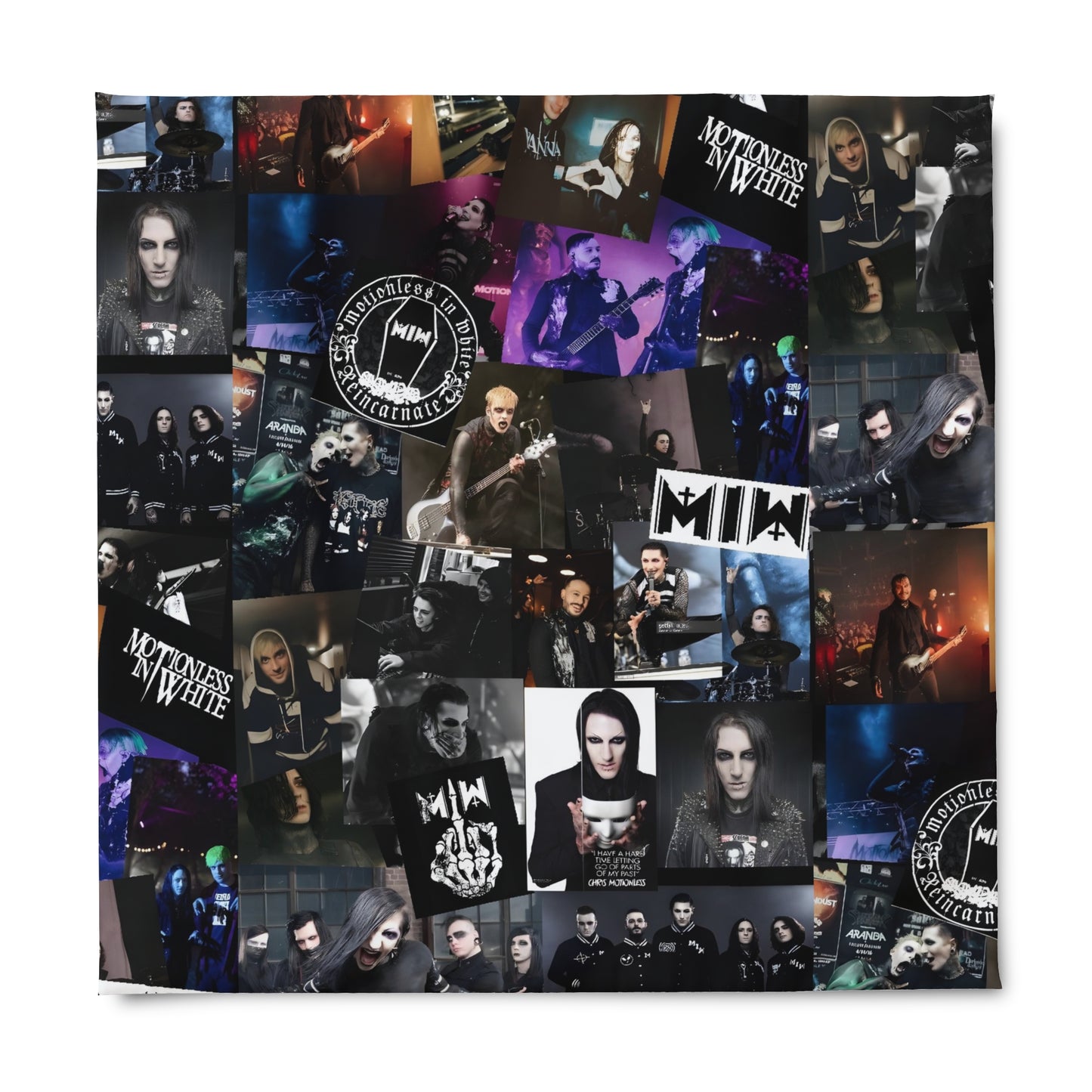 Motionless In White Photo Collage Duvet Cover