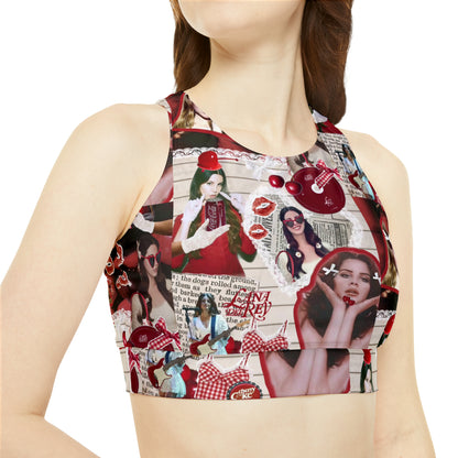 Lana Del Rey Cherry Coke Collage Sporty Bikini Set