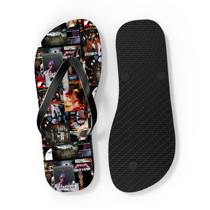 Slipknot Chaotic Album Art Collage Flip Flops