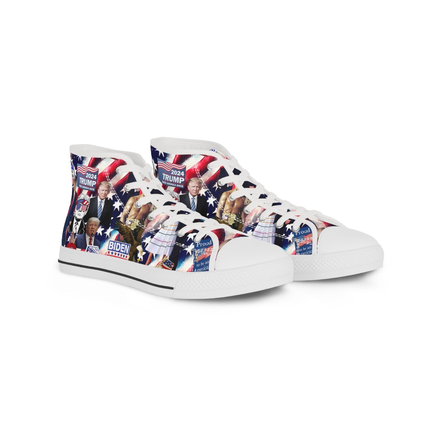 Donald Trump 2024 MAGA Montage Men's High Top Sneakers