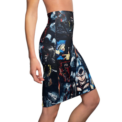 Anime Hero Montage Women's Pencil Skirt