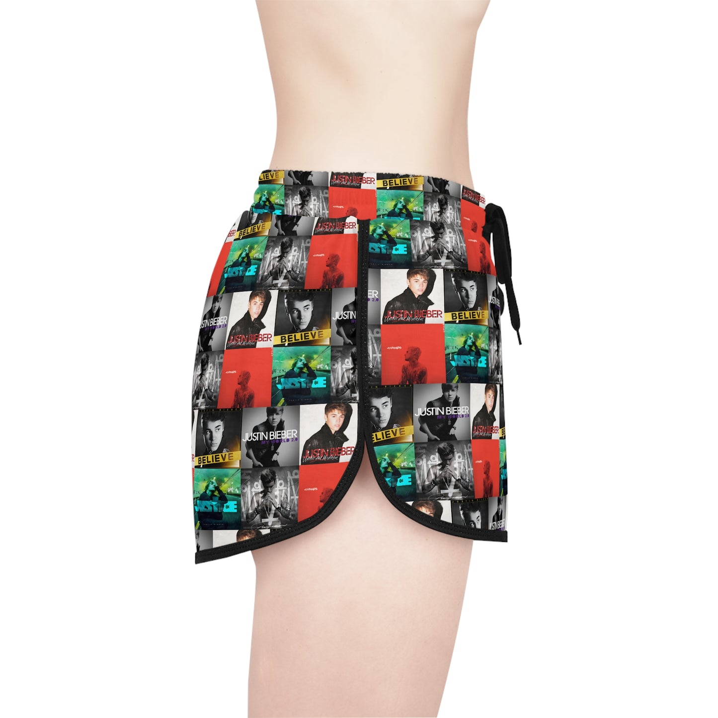 Justin Bieber Album Cover Collage Women's Relaxed Shorts