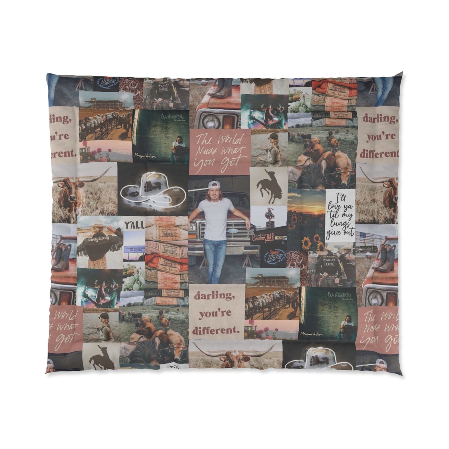 Morgan Wallen Darling You're Different Collage Comforter