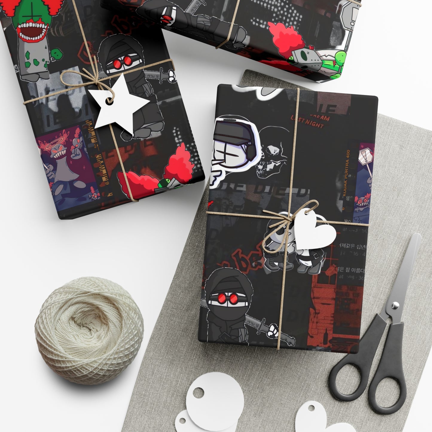 Madness Combat Dark Aesthetic Collage Gift Wrap Papers