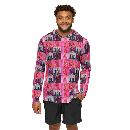 Doja Cat Hot Pink Mosaic Men's Sports Warmup Hoodie