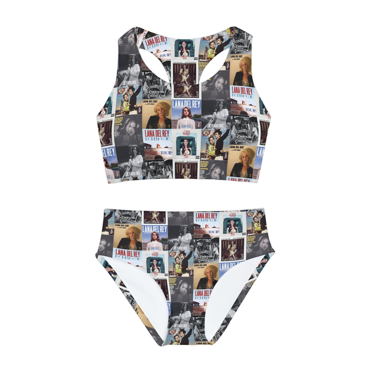 Lana Del Rey Album Cover Collage Girls Two Piece Swimsuit