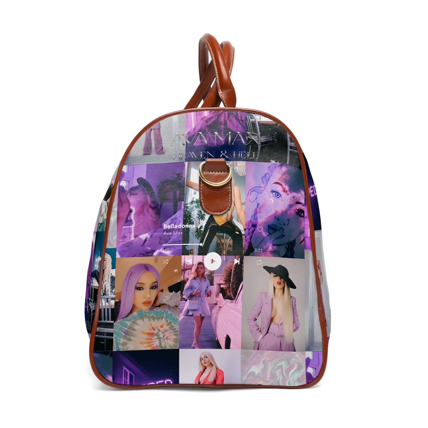 Ava Max Belladonna Photo Collage Waterproof Travel Bag