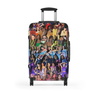 Olivia Rodrigo Rainbow Collage Suitcase