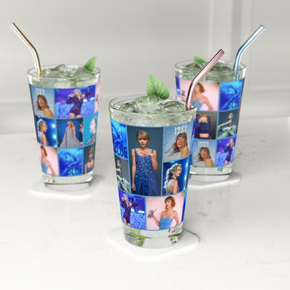 Taylor Swift Blue Aesthetic Collage Pint Glass