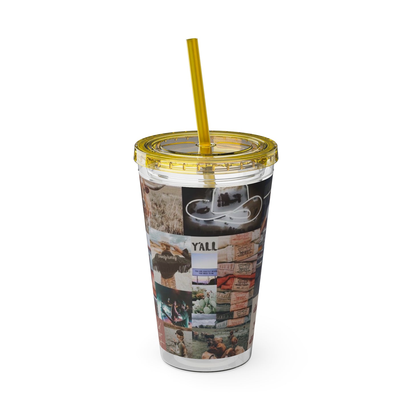 Morgan Wallen Darling You're Different Collage Sunsplash Tumbler with Straw