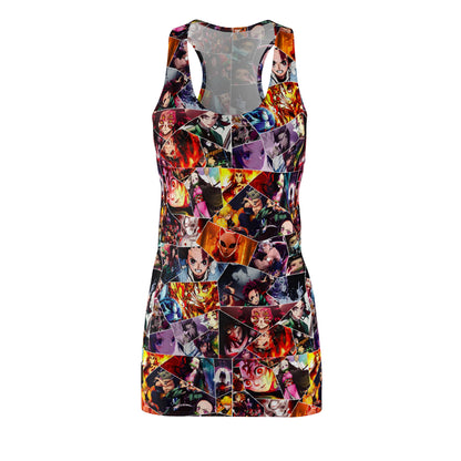 Demon Slayer Reflections Collage Women's Cut & Sew Racerback Dress