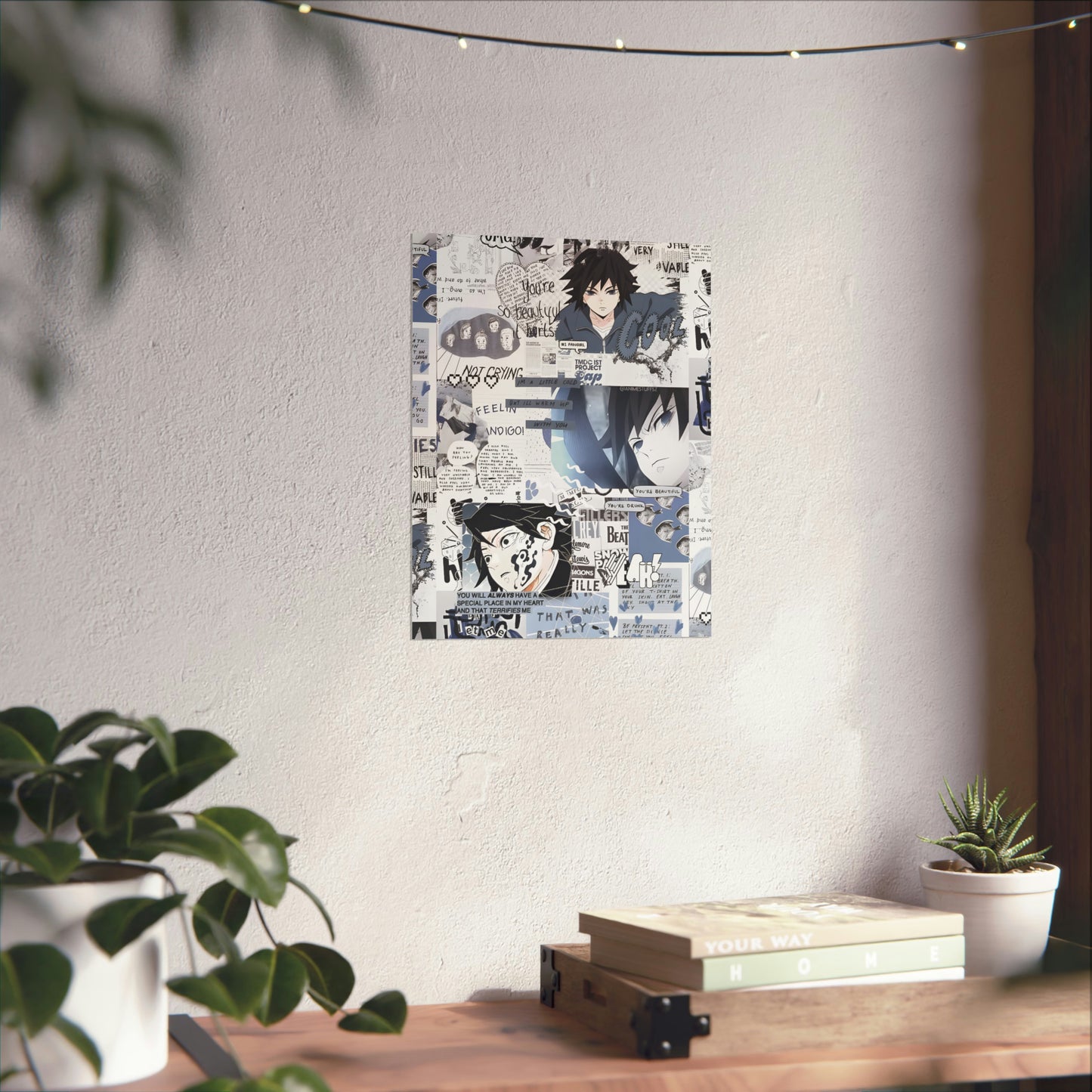 Demon Slayer Giyu Aesthetic Collage Matte Vertical Poster