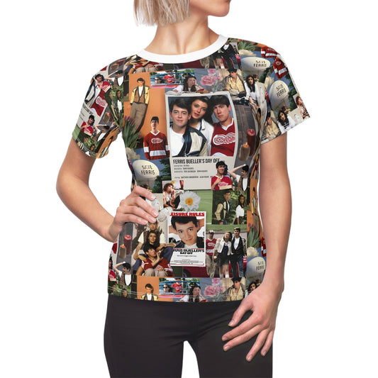 Ferris Bueller's Day Off Movie Montage Women's Cut & Sew Tee