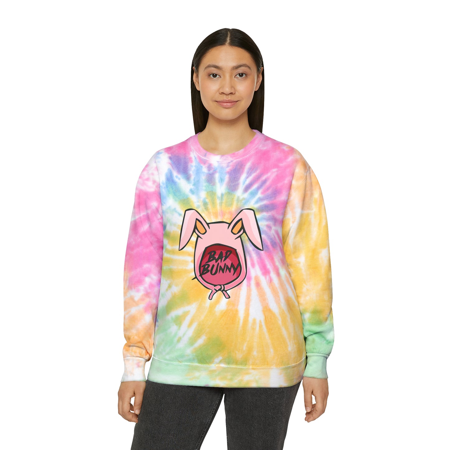 Bad Bunny Hoodie Logo Unisex Tie-Dye Sweatshirt