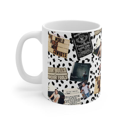 Morgan Wallen Yeehaw Collage White Ceramic Mug